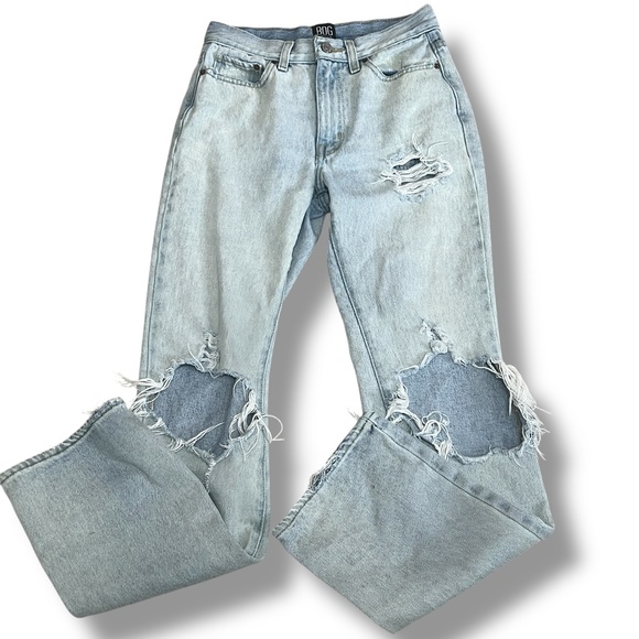 BDG Urban‎ Outfitters Distressed Bootcut Jeans Size 25 Grunge Edgy Capsule Blue - Picture 1 of 13